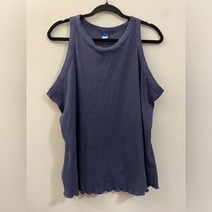 Old Navy Ruffle Hem Tank Top in Navy‎ Blue - 3X